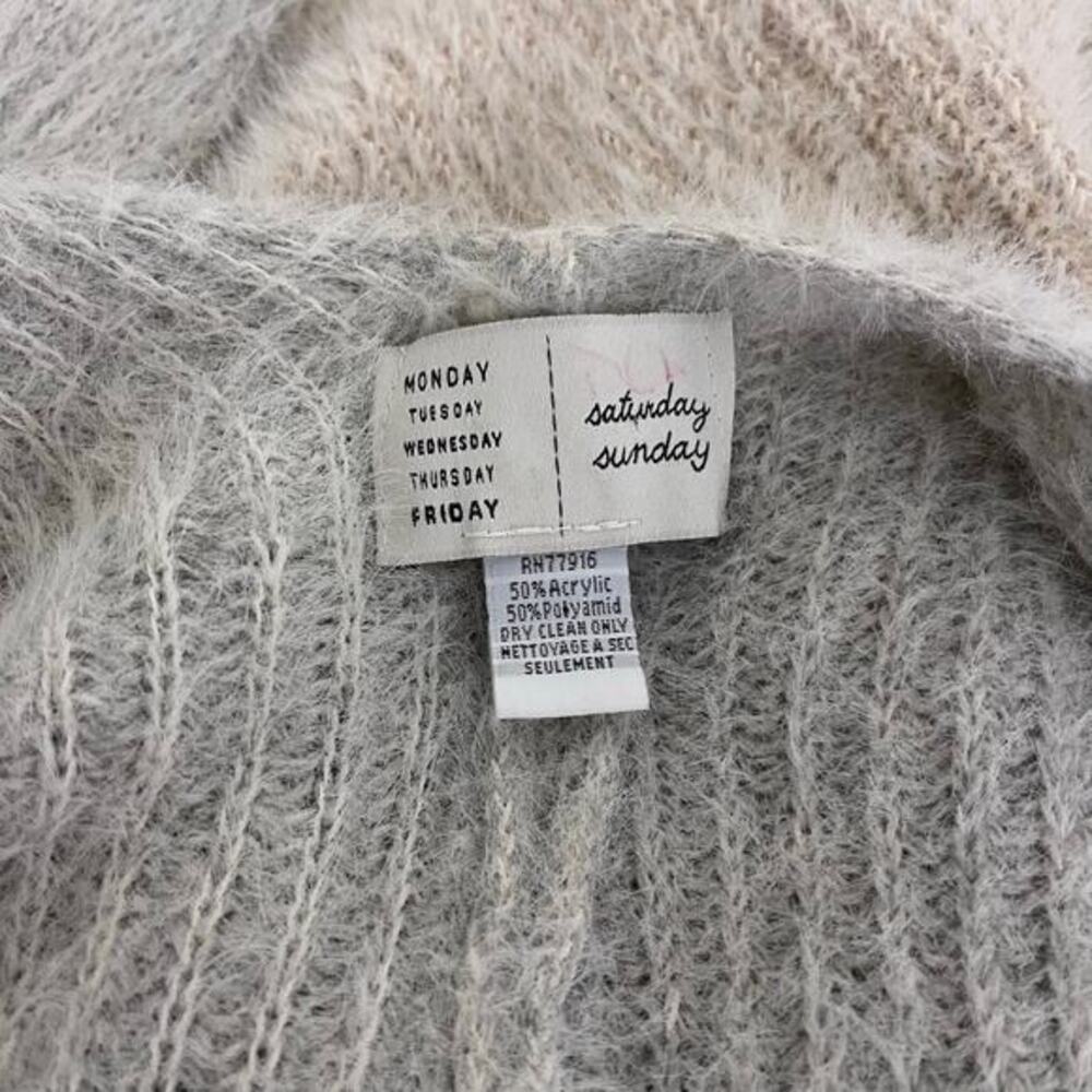 Saturday Sunday Cardigan Womens OS Neutral Cozycore Poncho Apres Ski Boho Chic - Picture 5 of 5